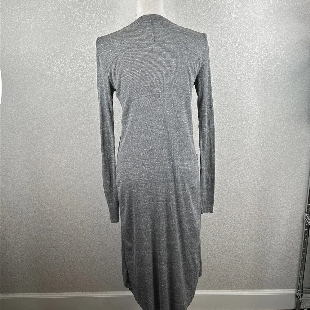 Free People Beach Gray Lightweight Button Down Long Swim Cover Up‎ Size Medium